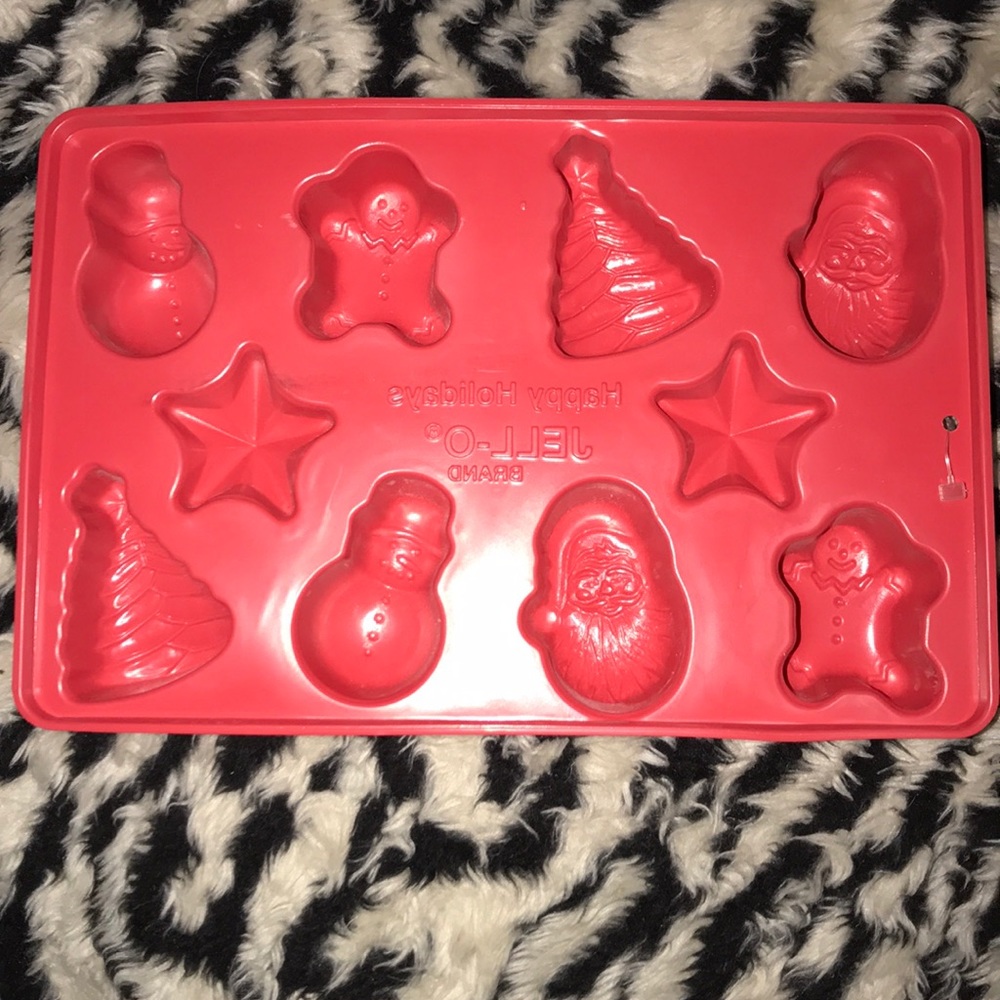plastic Christmas Jell-O molds
